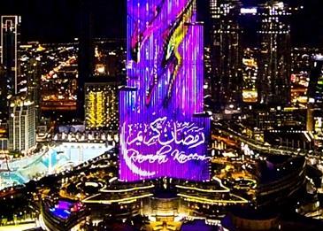 "برج خليفة" يحتفل بشهر رمضان المبارك مع عرضين استثنائيين على واجهة LED